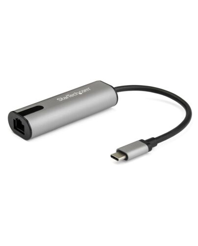 StarTech.com 2.5GbE USB C to Ethernet Adapter NBASE-T NIC - USB 3.0 Type C 2.5/1 Gigabit/100 Mbps Multi Speed Network/ USB 3.1 Laptop to RJ45/LAN Thunderbolt 3 Compatible/MacBook Pro Surface