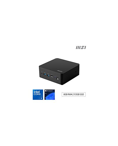 MSI Cubi NUC 1M Intel Core 5 120U Desktop PC, NUC, SFF, Mini Computer, HTPC, (16GB RAM, 512GB Storage, Windows 11 PRO), Intel Graphics/DDR5/Dual ThunderBolt 4/Dual HDMI/Dual LAN/WiFi 6E/BT 5.3/VESA