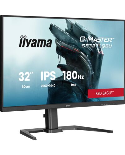 iiyama Unleash your full gaming potential with the 180Hz GB3271QSU Red Eagle guaranteeing 1ms MPRT