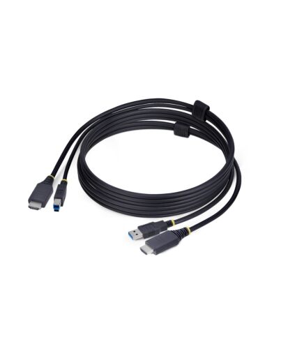 StarTech.com 6ft (1.8m) HDMI and USB 5Gbps KVM Cable, 4K 60Hz, HDMI 2.0 and USB Combo Cable for KVM Switches