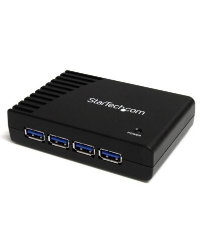 StarTech.com 4 Port Black SuperSpeed USB 3.0 Hub ST4300USB3EU