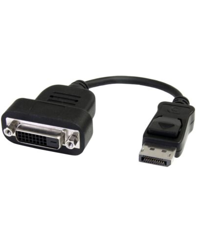 StarTech.com DisplayPort to DVI Adapter - Active DisplayPort to DVI-D Adapter/Video Converter 1080p - DP 1.2 to DVI Monitor Cable Adapter Dongle - DP to DVI Adapter - Latching DP Connector DP2DVIS