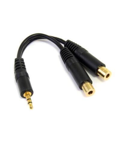 StarTech.com 6in Stereo Splitter Cable - 3.5mm Male to 2x 3.5mm Female MUY1MFF