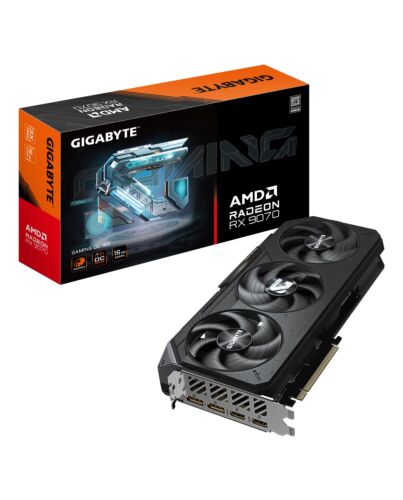 GIGABYTE Radeon RX 9070 GAMING OC 16G Graphics Card - 16GB GDDR6, 256bit, PCI-E 5.0, 2700 MHz Core Clock, 2 x DisplayPort, 2 x HDMI, GV-R9070GAMING OC-16GD