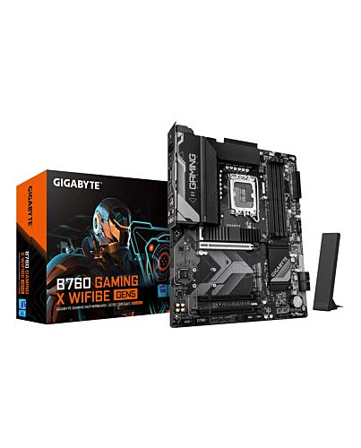 GIGABYTE B760 GAMING X WIFI6E GEN5 Motherboard - Supports 14th Gen. Intel Core CPUs, 8+1+1 phases VRM, up to 5600MHz DDR5, 3xPCIe 4.0 M.2, Wi-Fi 6E, 2.5 GbE LAN, USB 3.2 Gen 2 B760 GAMING X WIFI6E GEN5