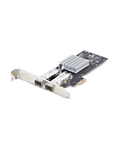 StarTech.com 2-Port GbE SFP Network Card, PCIe 2.0 x1, Intel I350-AM2 2x 1GbE Controller, 1000BASE Copper/Fiber Optic, Dual-Port Gigabit Ethernet NIC, Desktop/Server Backplanes - Windows and Linux Compatible P021GI-NETWORK-CARD