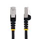 StarTech.com 1m CAT6a Ethernet Cable - Black - Low Smoke Zero Halogen (LSZH) - 10GbE 500MHz 100W PoE++ Snagless RJ-45 w/Strain Reliefs S/FTP Network Patch Cord