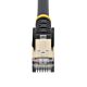 StarTech.com 0.50m CAT6a Ethernet Cable - 10 Gigabit Shielded Snagless RJ45 100W PoE Patch Cord - 10GbE STP Network Cable w/Strain Relief - Black Individually Tested/Wiring is UL /TIA