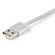 StarTech.com 1 m (3 ft.) USB Multi Charging Cable - USB to Micro-USB or USB-C or Lightning for iPhone / iPad / iPod / Android - Apple MFi  - 3 in 1 USB Charger - Braided