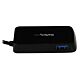 StarTech.com Portable 4 Port SuperSpeed Mini USB 3.0 Hub - Black~Portable 4 Port SuperSpeed Mini USB 3.0 Hub - 5Gbps - Black