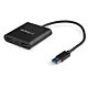 StarTech.com USB 3.0 to Dual HDMI Adapter, USB to 2x HDMI Monitor Converter for Windows (no support for macOS/CheOS/Linux) - TAA