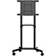 StarTech.com Mobile TV Cart - Portable Rolling TV Stand for 37-70" VESA Display (154lb/70kg) - TV Stand w/Shelf & Storage Compartment - Rotate/Tilt Display - Universal TV Mount on Wheels