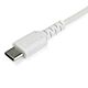 StarTech.com 1m USB C Charging Cable - Durable Fast Charge & Sync USB 2.0 Type C to USB C Laptop Charger Cord - TPE Jacket Aramid Fiber M/M 60W White - Samsung S10 S20 iPad Pro MS Surface