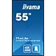 iiyama LH5575UHS-B1AG Signage Display Digital signage flat panel 138.7 cm (54.6") LCD Wi-Fi 500 cd/m² 4K Ultra HD Black Built-in processor Android 11 24/7
