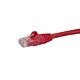 StarTech.com 2m CAT6 Ethernet Cable - Red CAT 6 Gigabit Ethernet Wire -250MHz 100W PoE RJ45 UTP Network/Patch Cord Snagless w/Strain Relief Individually Tested