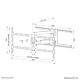 Neomounts WL40-550BL18 TV mount wall 43-75" - full motion - easy install