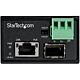 StarTech.com PoE+ Industrial Fiber to Ethernet Media Converter 30W - SFP to RJ45 - Singlee/Multie Fiber to Copper Gigabit Ethernet - Mini/Compact Size - IP-30/ -40 to +75C
