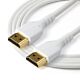 StarTech.com 6ft (2m) Slim HDMI 2.0 Cable, Flexible Premium  HDMI Cord with Ethernet, UHD 4K 60Hz HDR10, Durable Aramid Fiber Design with TPE Jacket, White