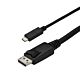 StarTech.com 9.8ft/3m USB C to DisplayPort 1.2 Cable 4K 60Hz - USB-C to DisplayPort Adapter Cable - HBR2 USB Type-C DP Alt e to DP Monitor Video Cable - Works w/ Thunderbolt 3 - Black