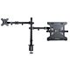 StarTech.com Monitor Arm with VESA Laptop Tray, For a Laptop (4.5kg/9.9lb) and a Single Display up to 32" (8kg/17.6lb), Black, Vented Tray, Adjustable Laptop Arm Mount, C-clamp/Gmet Mount