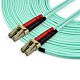 StarTech.com 15m (50ft) LC/UPC to LC/UPC OM4 Multie Fiber Optic Cable, 50/125µm LOMMF/VCSEL cord Fiber, 100G, Low Insertion Loss - LSZH Fiber Jumper Cord