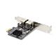 StarTech.com 2-Port Gigabit PCIe Network Adapter Card, 10/100/1000Mbps PCI Express NIC, Dual tek RTL8111H, Works with Windows and Linux, TAA Compliant