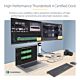 StarTech.com Universal USB4 & Thunderbolt 4 Docking Station, Quad Display on Windows, Dual Display on MacBook, HDMI DP Dock with 98W Laptop Charging