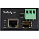 StarTech.com Industrial Fiber to Ethernet Media Converter - 100Mbps SFP to RJ45/Cat6 - Singlee/Multie Optical Fiber to Copper Network - 12-56V DC - IP-30/ -40 to +75C