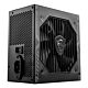 MSI MAG A550BN UK PSU '550W, 80 Plus Bronze , 12V Single-Rail, DC-to-DC Circuit, 120mm Fan, Non-ular, Sleeved Cables, ATX Power Supply Unit, UK Powercord, Black'