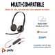 HP Poly Blackwire 3225 Stereo USB-C Headset +3.5mm Plug +USB-C/A Adapter (Bulk)