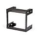 StarTech.com 8U 19" Wall Mount Network Rack - 12" Deep 2 Post Open Frame Server Room Rack for Data/AV/IT/Computer Equipment/Patch Panel with Cage Nuts & Screws 135lb Capacity, Black (RK812WALLO)