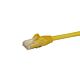 StarTech.com 50cm CAT6 Ethernet Cable - Yellow CAT 6 Gigabit Ethernet Wire -650MHz 100W PoE RJ45 UTP Network/Patch Cord Snagless w/Strain Relief Fluke Tested/Wiring is UL /TIA