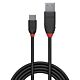 Lindy 1.5m USB 3.2 Type A to C Cable, 10Gbps, Black Line