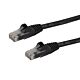 StarTech.com 15m CAT6 Ethernet Cable - Black CAT 6 Gigabit Ethernet Wire -250MHz 100W PoE RJ45 UTP Network/Patch Cord Snagless w/Strain Relief Individually Tested