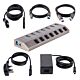 StarTech.com 7-Port Self-Powered USB-C Hub with Individual On/Off Switches, USB 3.0 5Gbps Expansion Hub w/Power Supply, Desktop/Laptop USB-C to USB-A Hub, USB Type C Hub w/BC 1.2