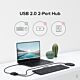 Plugable Technologies 2-in-1 USB Splitter with Dual USB 2.0 Ports, Compatible with Windows, Linux, macOS, Che OS, USB Multiport Hub for Laptops
