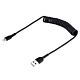 StarTech.com 50cm (20in) USB to Lightning Cable, MFi , Coiled iPhone Charger Cable, Black, Durable TPE Jacket Aramid Fiber, Heavy Duty Coil Lightning Cable