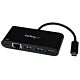 StarTech.com 3 Port USB-C Hub with Gigabit Ethernet & 60W Power Delivery Passthrough Laptop Charging - USB-C to 3x USB-A (USB 3.0 SuperSpeed 5Gbps) - USB 3.1/3.2 Gen 1 Type-C Adapter Hub~3 Port USB-C Hub with Gigabit Ethernet & 60W Power Delivery Passthro
