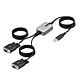 StarTech.com 13ft (4m) 2-Port USB to Serial Adapter Cable, Interchangeable DB9 Screws/Nuts, COM Retention, USB-A to DB9 RS232, FTDI, Level-4 ESD Protection, Windows/macOS/CheOS/Linux - Rugged TPE Construction