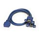 StarTech.com 2 Port Panel Mount USB 3.0 Cable - USB A to Motherboard Header Cable F/F