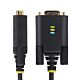 StarTech.com 3ft (1m) USB to Null em Serial Adapter Cable, Interchangeable DB9 Screws/Nuts, COM Retention, USB-A to RS232, FTDI, Level-4 ESD Protection, Windows/macOS/CheOS/Linux - Rugged TPE Construction