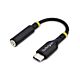 StarTech.com 5in (12.7cm) USB-C to 3.5mm TRRS Headphone/Headset Jack Audio Adapter, USB Type-C Aux Dongle, 32-bit DAC, Supports USB-C/Thunderbolt, Laptop/Phone/Tablet
