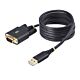 StarTech.com 6.6ft (2m) USB to Serial Adapter Cable, COM Retention, Interchangeable Screws/Nuts, USB-A to DB9 RS232, FTDI IC, ESD Protection, Windows/macOS/Linux