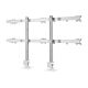 StarTech.com Six-Monitor Desk Mount with Crossbar, Up To 32-inch Computer Screens, Max 17.6lb (8kg) each, Dual Column, C-clamp/Gmet, Height Adjustable