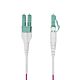 StarTech.com 3m (10ft) LC to LC (UPC) OM4 Multie Fiber Optic Cable, Erika Violet, 50/125µm, 40G/100G, LOMMF/VCSEL, Uniboot Fiber Jumper Cord, OFNR Riser Rated