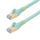StarTech.com 2m CAT6a Ethernet Cable - 10 Gigabit Shielded Snagless RJ45 100W PoE Patch Cord - 10GbE STP Network Cable w/Strain Relief - Aqua Individually Tested/Wiring is UL /TIA