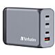 Verbatim GNC-240 GaN Charger 240W with 1 x USB-C 140W /1 x USB-C 100W / 1 x USB-C 65W / 1 x USB-A QC 3.0 (EU/UK/US)