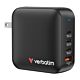 Verbatim Mini GaN Charger 165W 4 Port US plug with EU and UK adaptors