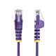 StarTech.com 50cm Purple Slim CAT6 Ethernet Cable, Snagless, 100W PoE, UTP, LSZH, 28AWG Pure Bare Copper Wire, Slim RJ45 Network Patch Cord w/Strain Reliefs, Individually Tested