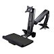 StarTech.com Sit Stand Monitor Arm - Desk Mount Adjustable Sit-Stand Workstation Arm for Single 34" VESA Mount Display - Ergonomic Articulating Standing Desk Converter with Keyboard Tray